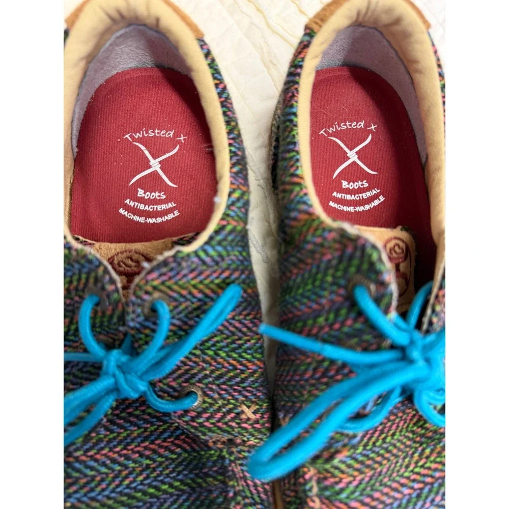 Twisted X Hooey Loper Multi Color Herringbone Aztec Sneakers Womens 8.5‎ M
